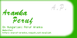 aranka peruf business card